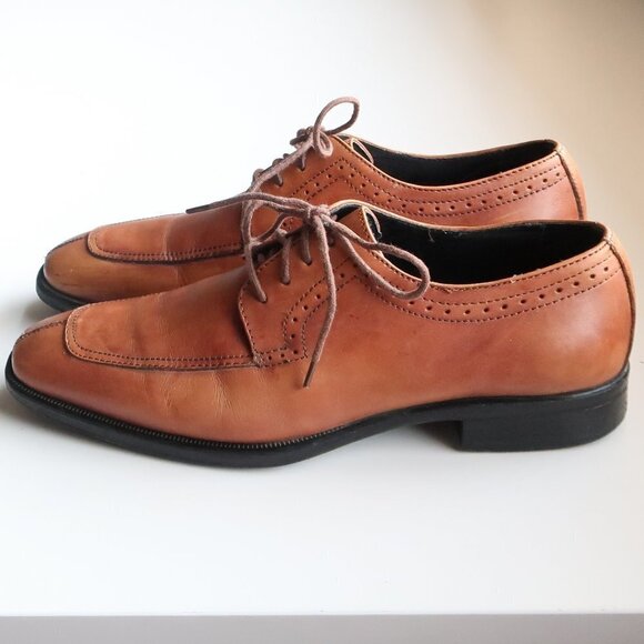 Johnston & Murphy Men\'s Tan Brown Leather Lace-up Oxford Derby Shoes Size 10.5 main image 13